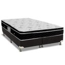 Ver imagem 1 de Cama Box Queen: Colchão Molas Bonnel Ortobom Nanolastic Physical Spring + Base CRC Suede Black(158x1