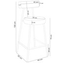 Ver imagem 5 de Kit 02 Banquetas Alta Bar Cozinha Sala de Jantar Aço Milão Arena L02 Bouclê Bege - Lyam Decor