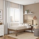 Ver imagem 2 de Cama Solteiro Dallas Ii Tebarrot Móveis Carvalho 88 Cm Quarto