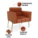 Ver imagem 5 de Poltrona Pé de Ferro Dourado para Sala Kit 2 Elisa Corano D03 - D’Rossi