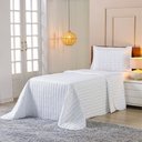 Ver imagem 1 de Cobre Leito Lótus Solteiro 2 Peças Matelado Branco