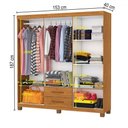 Ver imagem 4 de Guarda-roupa Solteiro Aurora 6 Portas 2 Gavetas 22116 Cinamomo - Carioca Móveis