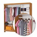 Ver imagem 6 de Guarda-roupa Solteiro Aurora 6 Portas 2 Gavetas 22116 Cinamomo - Carioca Móveis