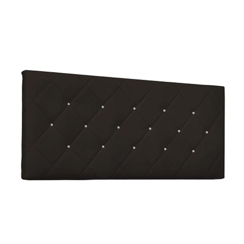 Cabeceira Painel Tânia King 195cm Corino Marrom