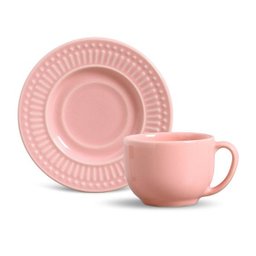 CONJUNTO DE XÍCARAS DE CHA ROMA ROSA 6PCS PORTO BRASIL - 1 CONJUNTO DE XÍCARAS DE CHA ROMA ROSA 6PCS PORTO BRASIL - 1