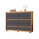 Ver imagem 1 de Cômoda Quarto Duetto com 10 Gavetas Freijo/titanium