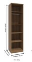 Ver imagem 3 de Guarda Roupa Modulado 02 Portas com Prateleiras 234cm Setiba - Jequitibá/Offwhite