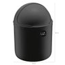 Kit Lixeira 4l Capacete e Dispenser de Detergente Porta Esponja Preto - 3