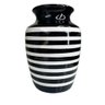 Vaso centro de mesa moderno preto e branco estampa listra - 1