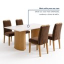 Ver mais imagens de Conjunto de Mesa de Jantar 4 Lugares Isla e Lyra em MDF Cinamomo e Off White