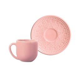 Conjunto de Xícara de Café Agra Rosa 6pcs Porto Brasil - 1