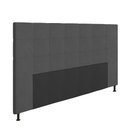 Ver imagem 4 de Cabeceira Cama Box King 195cm Suede Grafite