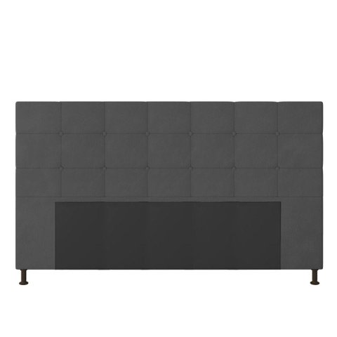 Cabeceira Cama Box King 195cm Suede Grafite