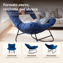 Ver imagem 2 de Cadeira Poltrona de Balanço Nut Chair Acquablock Sala Quarto