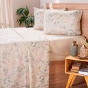 Ver imagem 1 de Jogo de Cama Casal Cotton Touch 4 Peças 138x188x30cm Jasmine