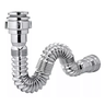 Sifão Extensível Sanfonado Flexível Pvc Cromado até 70cm Cozinha Pia Banheiro Tanque Universal - 1