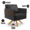 Ver imagem 6 de Kit 02 Poltronas Giratória Mari Corino Preto Base de Madeira MA30 - D’Rossi