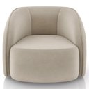 Ver imagem 4 de Kit Sofá 4 Lugares Eron 240cm com Poltrona Giratória Angelina M03 Veludo Bege - Lyam Decor