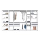 Ver imagem 3 de Guarda Roupa Closet Modulado Crpro-CLO009 6 Gavetas 20 Prateleiras MDP 320cm Branco