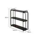Ver imagem 3 de Aparador Orla em Metal Design Minimalista com 3 Prateleiras para Decoração Preto
