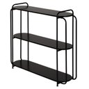 Ver imagem 5 de Aparador Orla em Metal Design Minimalista com 3 Prateleiras para Decoração Preto