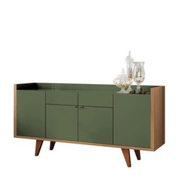 Sala de Jantar com Buffet Aparador Intense e Espelho Verde Pistache/freijó - Pr Móveis - 3 Sala de Jantar com Buffet Aparador Intense e Espelho Verde Pistache/freijó - Pr Móveis - 3