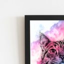 Ver imagem 2 de Quadro Gato Animais Pets Arte Aquarela Moldura 20x30cm