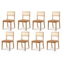 Ver imagem 1 de Kit com 8 Cadeiras de Jantar Ava com Encosto de Telinha Marrom/Caramelo