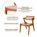 Ver imagem 7 de Kit 6 Cadeiras Madeira Maciça e Estofada Ímola Authentic Espresso Móveis Bege/Champagnhe