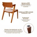 Ver imagem 6 de Kit 6 Cadeiras Madeira Maciça e Estofada Ímola Authentic Espresso Móveis Bege/Champagnhe