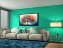 Ver imagem 2 de Quadro Decorativo Canvas com Moldura Filete Premium Abstrato Árvore Gg