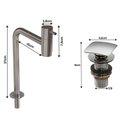 Ver imagem 4 de Cuba Pia Banheiro Luna com Torneira Inox e Valvula Click Branco