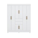 Ver imagem 2 de Guarda Roupa Munique de Casal com Pés e 8 Portas - Branco Demóbile