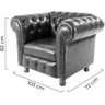 Conjunto Chesterfield 1 Namoradeira 160cm + 2 Poltronas Luiz Xv Corano Marrom - 3