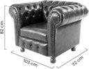 Ver imagem 3 de Conjunto Chesterfield 1 Namoradeira 160cm + 2 Poltronas Luiz Xv Corano Marrom
