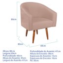Ver imagem 3 de Poltrona Decorativa Jade Design Moderno Sala de Estar Quarto Escritório Confortável Luxo Pés Palito