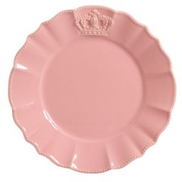 Conjunto de Pratos Rasos Windsor Rosa 6pcs Porto Brasil - 1