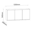 Ver imagem 2 de Armário Aéreo Valentina 120cm 3 Portas Branco Maderatto Móveis