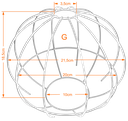 Ver imagem 2 de Cupula de Aramado Spider Preto para Pendentes e Abajures G