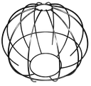 Ver imagem 1 de Cupula de Aramado Spider Preto para Pendentes e Abajures G