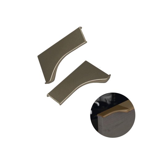 Ponteira Puxador Facetato RM-183 S7018 para 18 mm Champanhe 2 pares