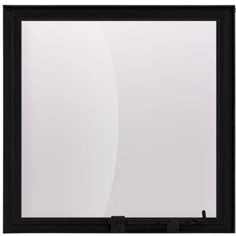 Maxim-ar de Alumínio 1°seção Abertura de 45° Vidro Mini Boreal 0,60 X 0,80 Cor Preto Linha Econ