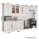 Ver imagem 4 de Cozinha Completa com Balcão Milla Anna 14 Portas MDF Branco Móveis Carraro