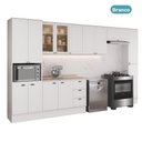 Ver mais imagens de Cozinha Completa com Balcão Milla Anna 14 Portas MDF Branco Móveis Carraro