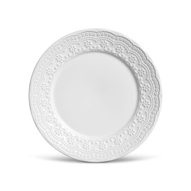 Conjunto de Pratos Rasos Madeleine Branco 6pcs Porto Brasil