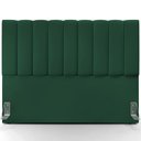 Ver imagem 2 de Kit Cabeceira Cama Box Casal King 195cm com Calçadeira Baú Dália W01 Suede Verde Musgo - Lyam Lyam D