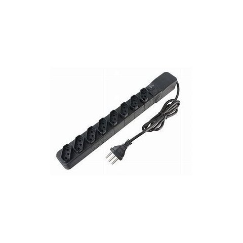 Filtro de Linha Diagonal 08 Tomadas Abs Bivolt Nbr 14136 10a Cabo Pp 3x0,75mm