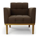 Ver imagem 6 de Kit 2 Poltronas Decorativas Karen Pés Fixo em Madeira Castanho Suede Marrom 19 - Gran Belo