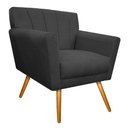 Ver imagem 4 de Kit Diva Recamier Vanessa 140cm Lado Direito e 02 Poltronas Laura Linho Cinza Escuro - Amarena