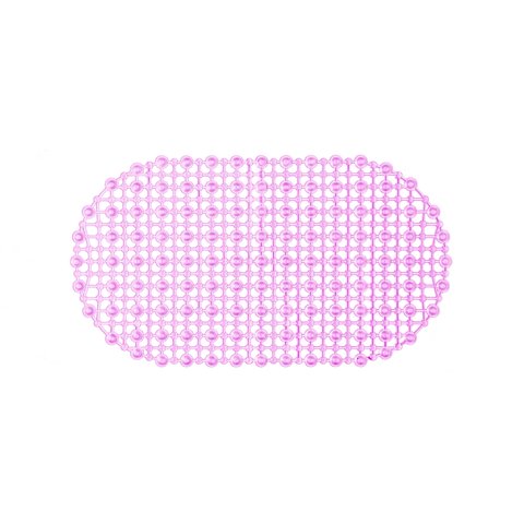 Tapete para Box Cristal Oval Antiderrapante - Rosa